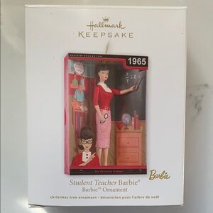 NWT Hallmark Keepsake Vintage Ornament 1965 Student Teacher Barbie Ornament